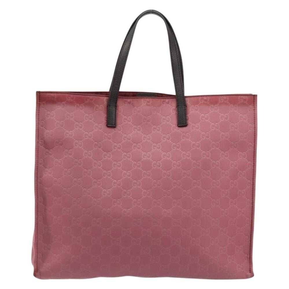 Gucci GG Canvas Tote Bag Nylon Pink
